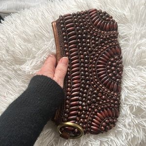 Wood beaded purse The Limited